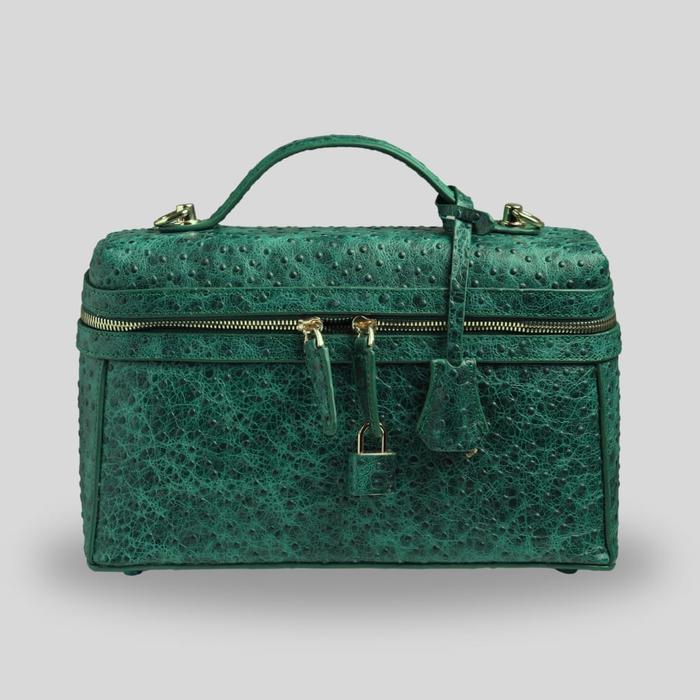 LUNA LARGE BAG - Real Leather Emboss Ostrich