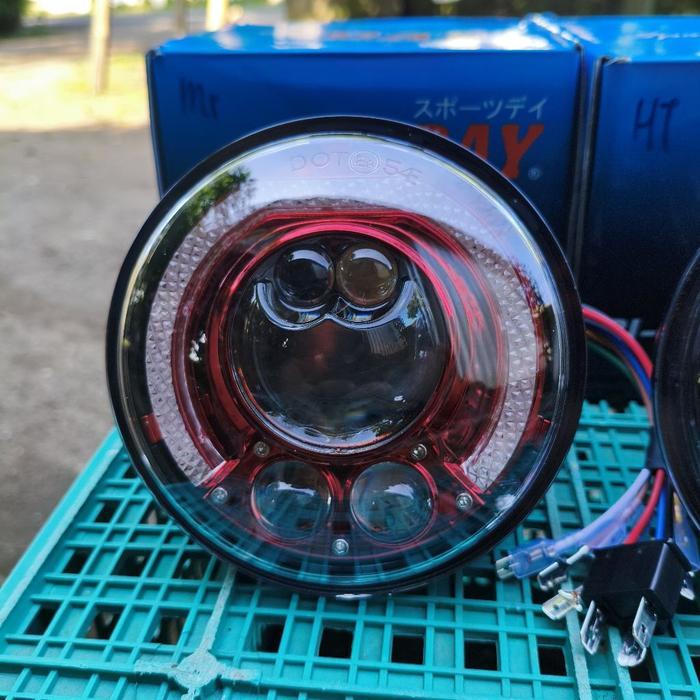 LAMPU BILED TURBO MINI LASER FULL RGB DAY PNP BATOK CB125 BATOK CD