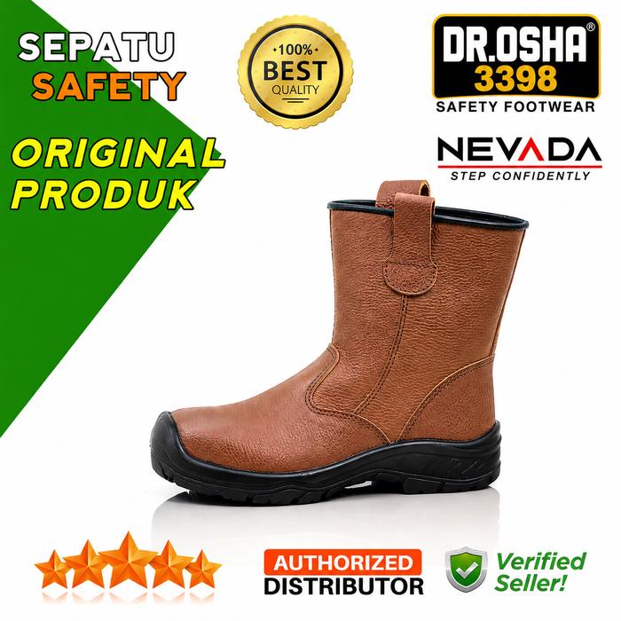 Sepatu Safety Dr-Osha NEVADA 3398 Original / Safety Shoes Boots Dr-Osha NEVADA Original Berkualitas