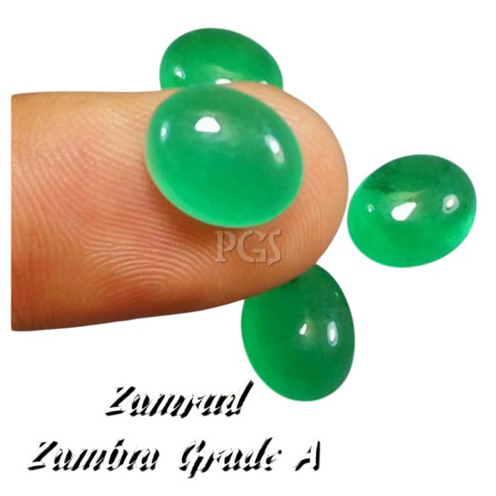BATU AKIK PERMATA ZAMRUD ZAMBIA GRADE AAA HIJAU MULUS (LOSTONE)