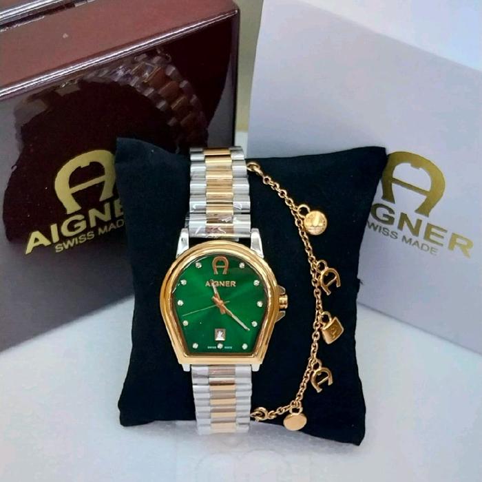 GROSIR TERMURAH!!!...Jam Tangan Wanita Sultan New AIGNER ALESSANDRIA MIRROR 1.1 Rantai Stainless Ste