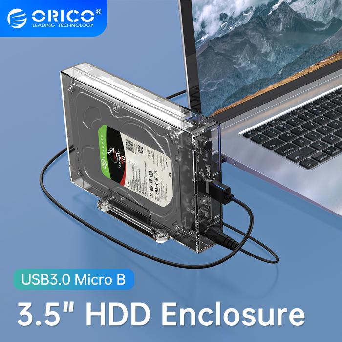 ORICO Transparent 3.5'' HDD Case for 2.5/3.5 inch SSD HDD Box Hard