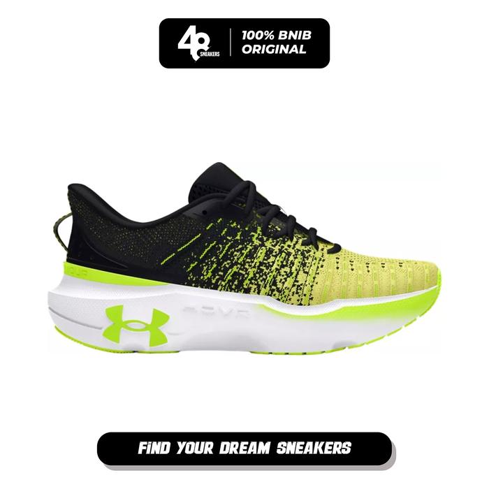Sepatu Lari Pria Infinite Elite Black Sonic Yellow (3027189-002) Original
