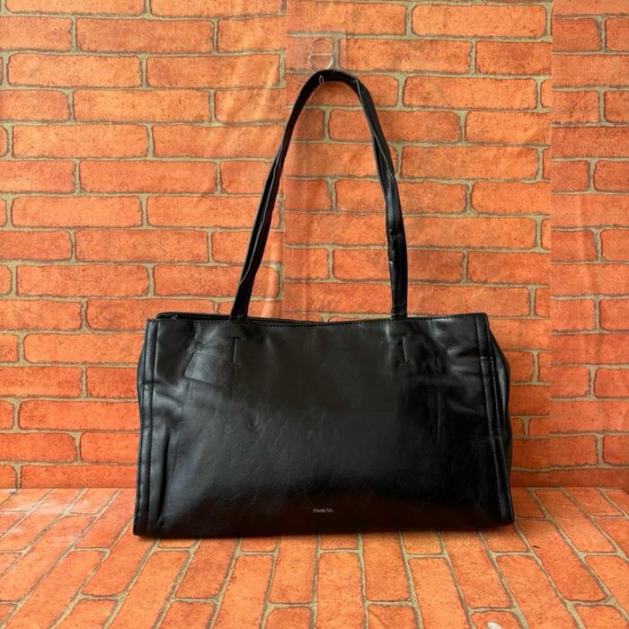 TAS TOTE WANITA STAND OIL KULIT HITAM SECOND BRANDED / TAS SHOULDER KULIT WANITA STANDOIL SECOND