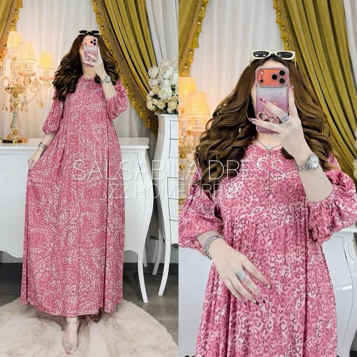 Salsabilla Dress 7/8 - Gaun Elegan dengan Lengan Panjang dan Desain yang Menarik