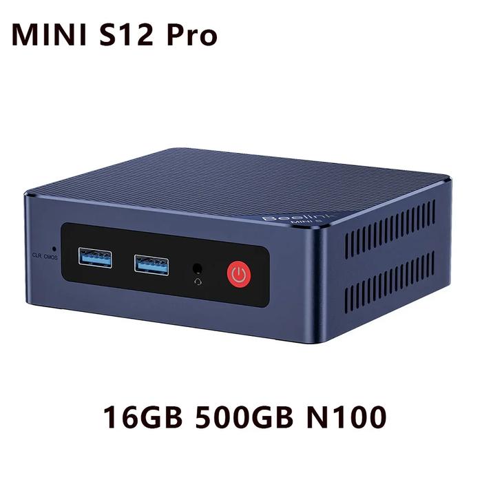 Beelink Mini S12 Pro Alder Lake N100 MINI PC DDR4 16GB 500GB WIFI6 BT5.2 Gamer Computer MINI S N5095