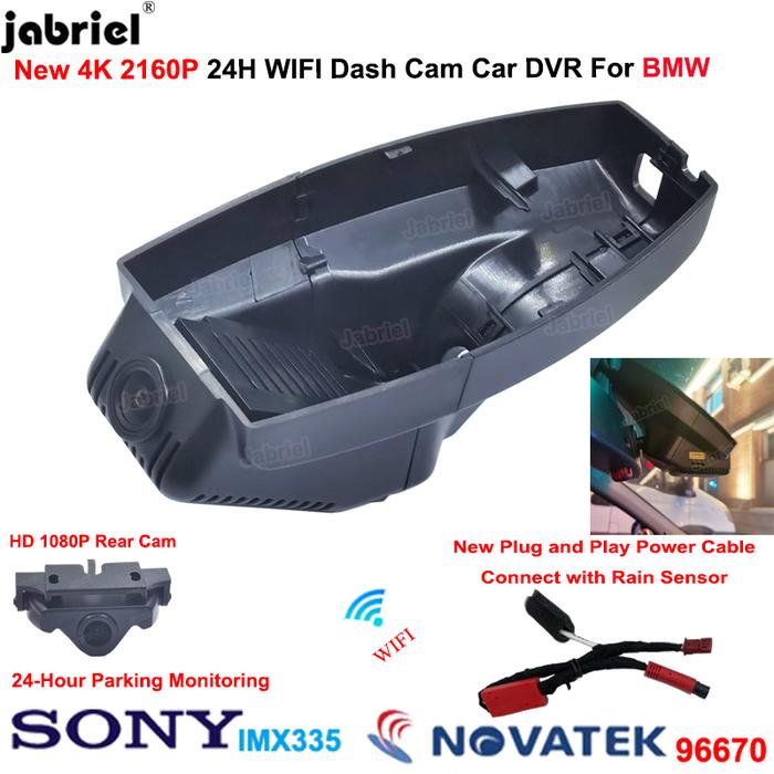 UHD 4K Car DVR Dash Cam Rear Camera 24H for BMW X1 E84 X5 E70 X6 E71