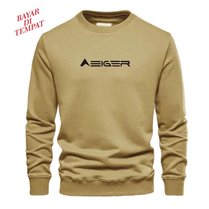Sweater Crewneck Distro Unisex Cream Premium Flace Panjang Tebal Adem Sweatshirt Pria Keren Jaket Sw