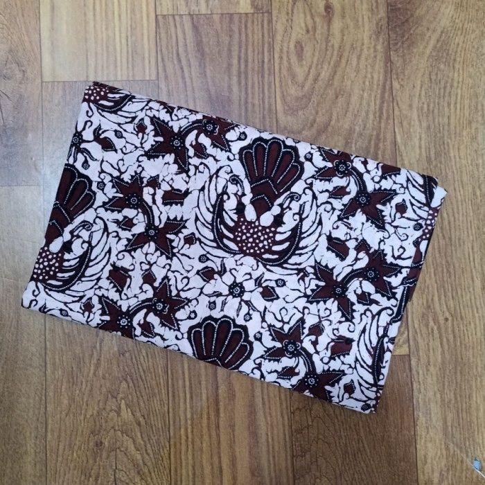 Kain Batik Panjang Jarik Cap Motif Wahyu Tumurun Garuda Latar Putih Jogja Solo Katun Halus