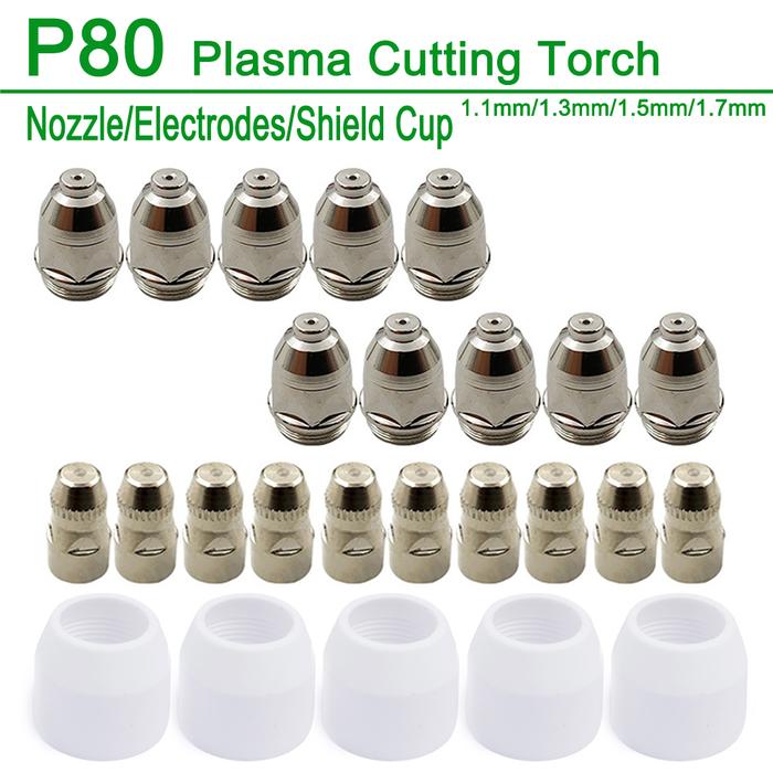 20pcs/Lot Premium P80 Plasma Cutting Torch Consumable Cutting 60A 80A