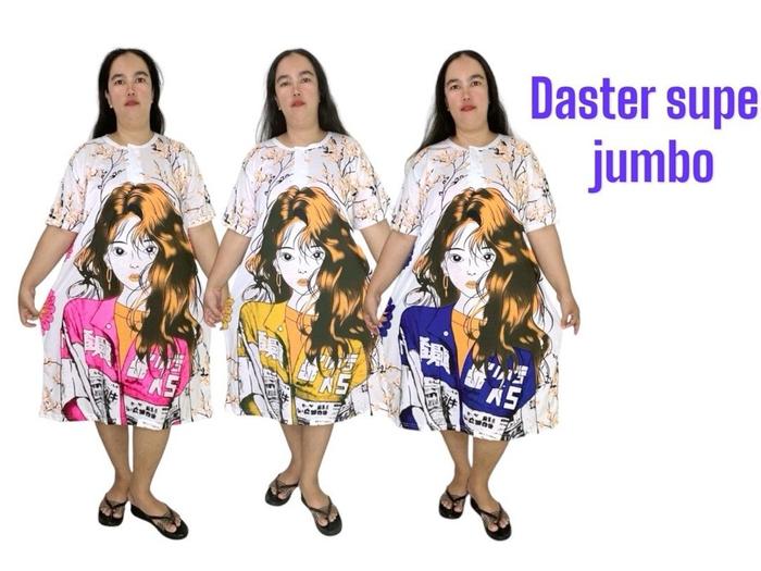 daster jumbo daster kaos LD 130 Nyaman Tebal 3 PCS Motif Pendek Panjang Bumil Fit Kain Dewasa Kerah 