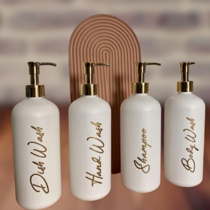 ALT - Botol Pump 500ml Putih Tempat Sabun Cair Shampoo Elegan