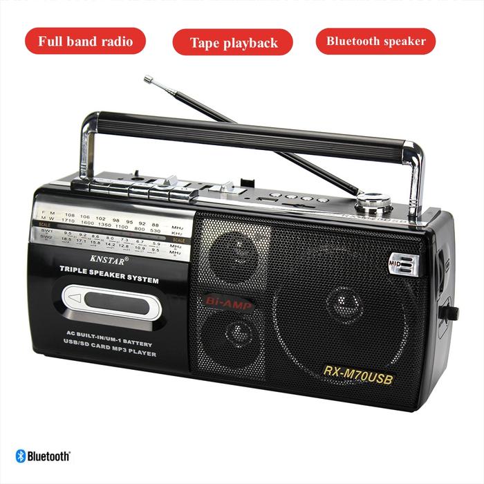 Portable Cassette Recorder Magnetic Tape Player FM/AM/SW Multiband