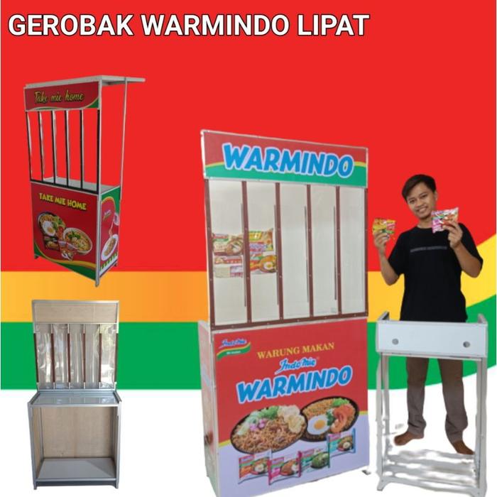 TERBARU!!! Gerobak warmindo portable / gerobak lipat aluminium / booth portable