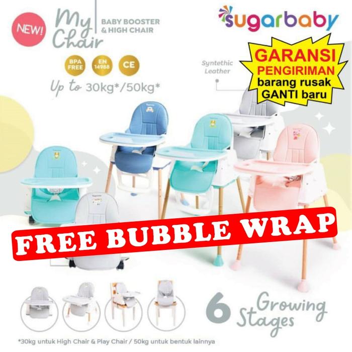 READY BANDUNG SUGAR BABY SUGARBABY My Chair Baby Booster & High Chair 6 Growing Stages/Kursi Makan B