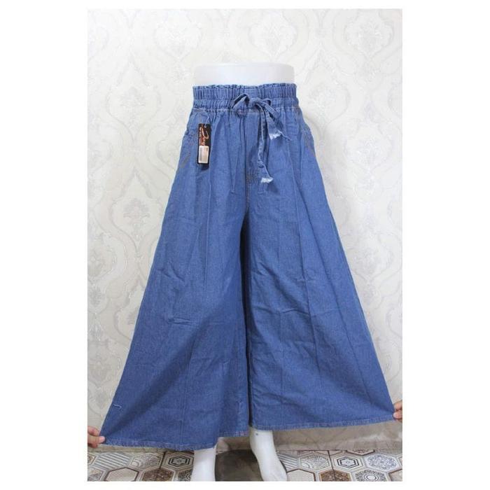 Celana Kulot Jeans Wanita / Celana Panjang Wanita Fit Longgar / Celana Jeans Wanita Kulo Rawis Jin /