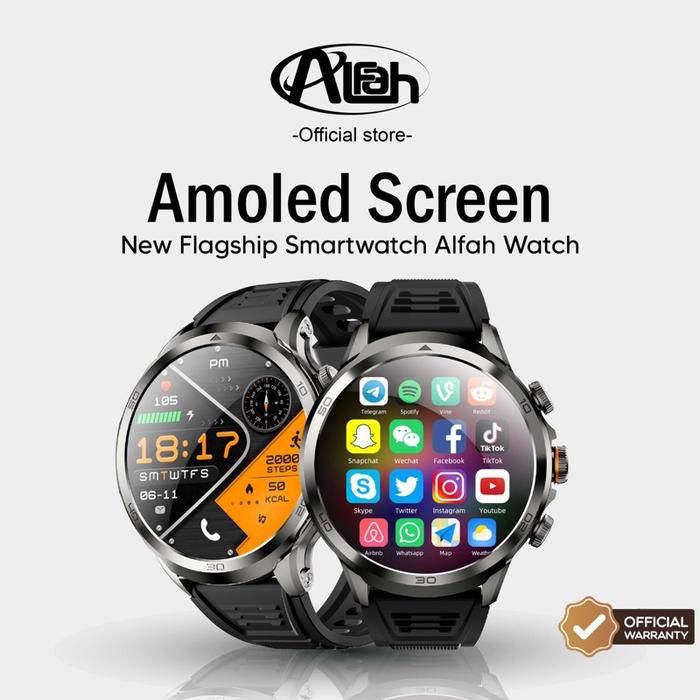 Alfah - H19 Smartwatch 4G/5G Smartwatch Sim Card Wifi GPS Amoled