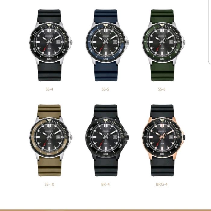 Jam Tangan Pria Lorenzo 6107 Jam Tangan Original Jam Tangan Lorenzo Tali Rubber