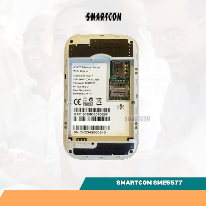 SMARTCOM ~ Modem Wifi E5577 Free Antena 4G LTE with LCD Unlock All Operator