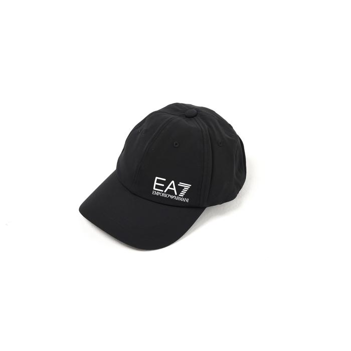 Topi ARMANI EA7 TEXT SIDE WHITE BLACK CAP 100% ORIGINAL