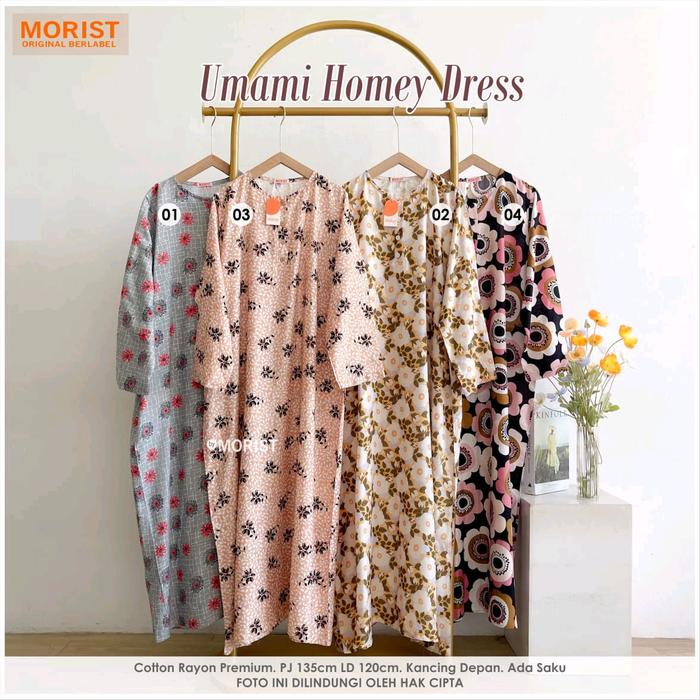Umami HomeDress Gamis Jumbo Allsize Busui Premium Catton Rayon Original Ori Morist Berlabel