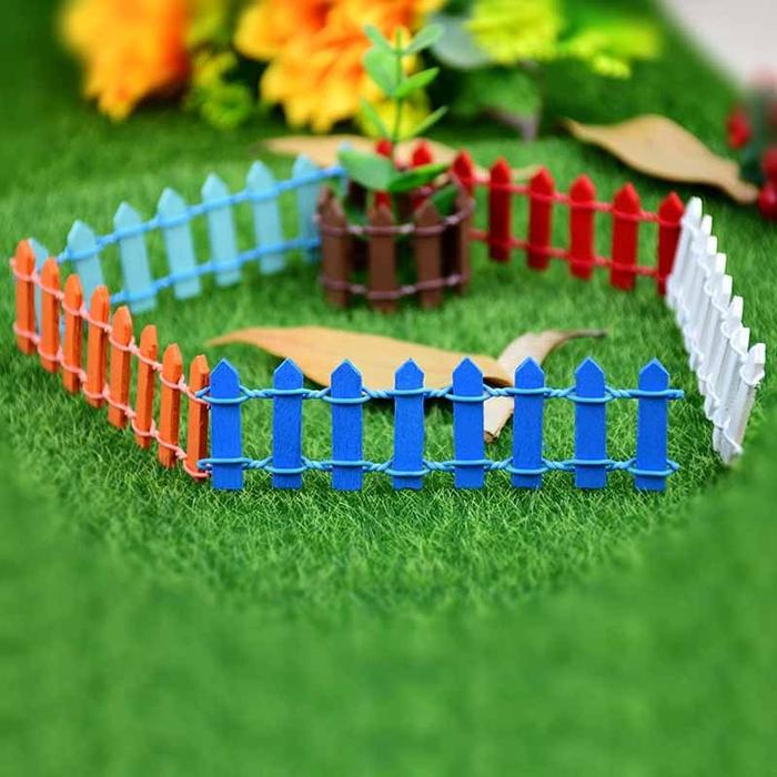 Mini Miniatur 90*5cm Pagar Mini Kayu Miniatur Pagar Taman Aksesori Lansekap Onament Pagar Kayu Min