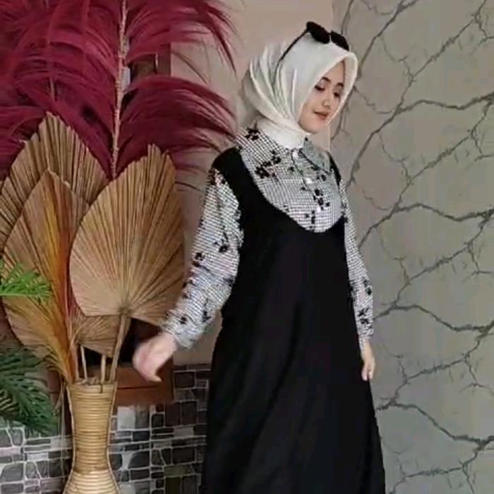 baju gamis rayon renda premium