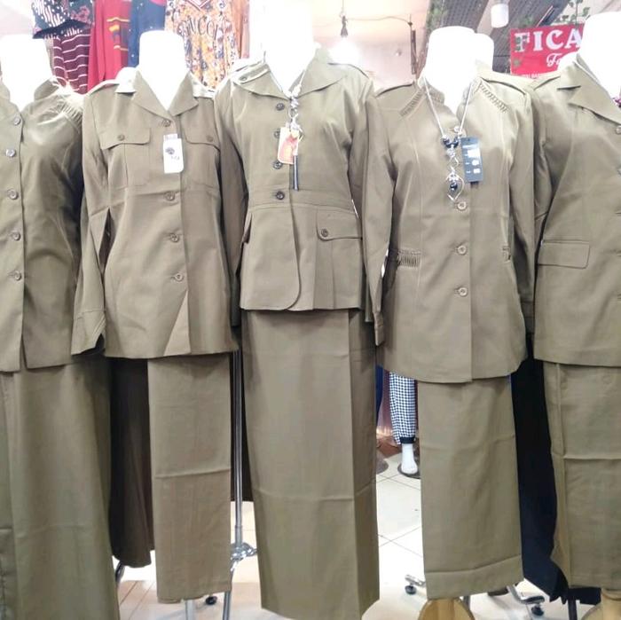 Baju pdh kuning khaki/baju pdh panjang/baju pdh ASN/baju kuning pdh PPPK/ baju dinas kuning khaki AS