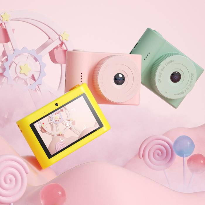 48MP HD Kids Digital Camera 3 Inch IPS Cute Cartoon Camera Touch
