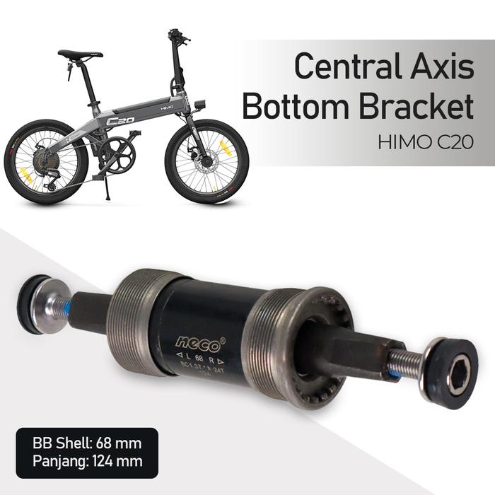 NECO Central Axis Bottom Bracket 68mm x 124mm for HIMO Z20 C20 Universal Murah High Quality