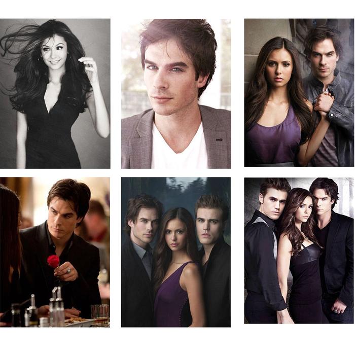 5D Diy Embroidery The Vampire Diaries Damon Stefan Elena Diamond