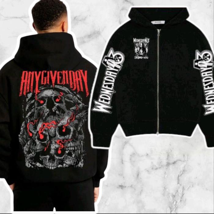 JAKET ZIPPER MUSIK METAL JAKET WEDNESDAY