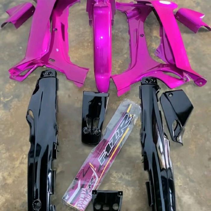 full set body halus fiz r ungu hitam bahan tebal bagus.