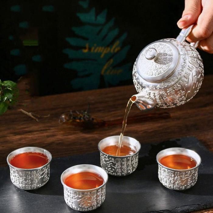 Set Teh Perak Sepuh Perak, Set Teh Perak Kelas Tinggi Sepuhan Tangan,