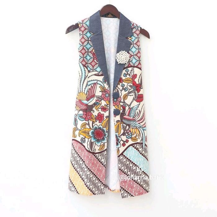 outer batik bunga premium