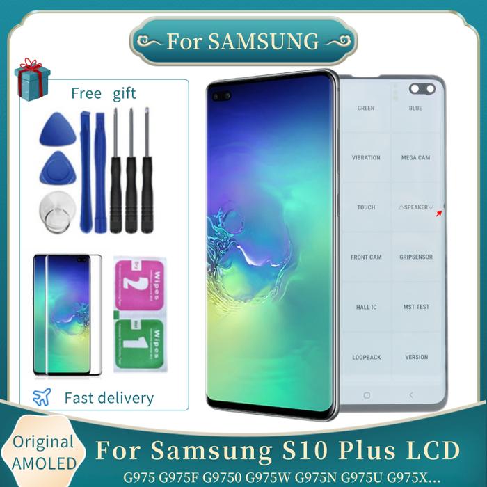 100% Original AMOLED For Samsung Galaxy S10 Plus Display LCD Screen