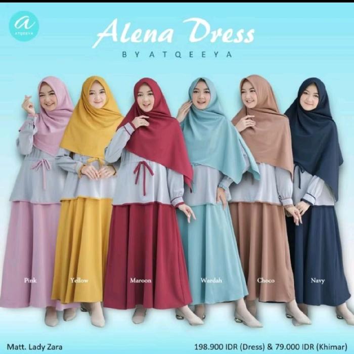Gamis Set Hijab Atqeeya Alena