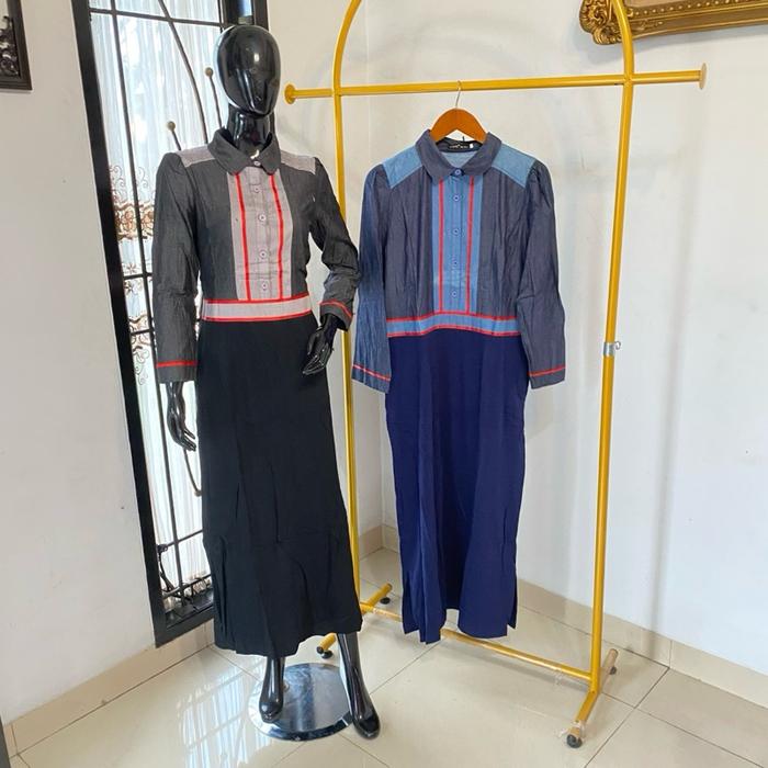 Gamis SNQ 88-1229 Bahan Cypon Model Trendy Dan Nyaman Untuk Dipakai Sehari-hari