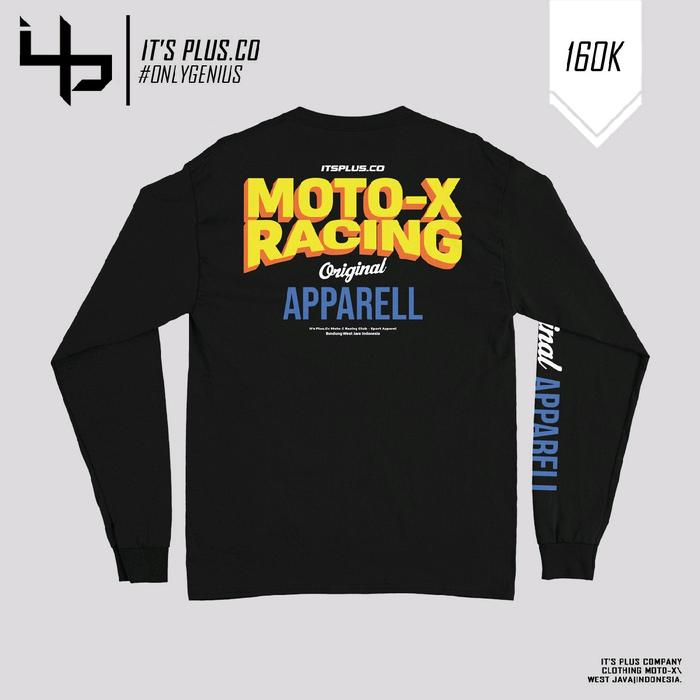 Itsplus Gotham Longsleeve Black Kaos Motor Cross Racing Trail Offroad Enduro Adventure