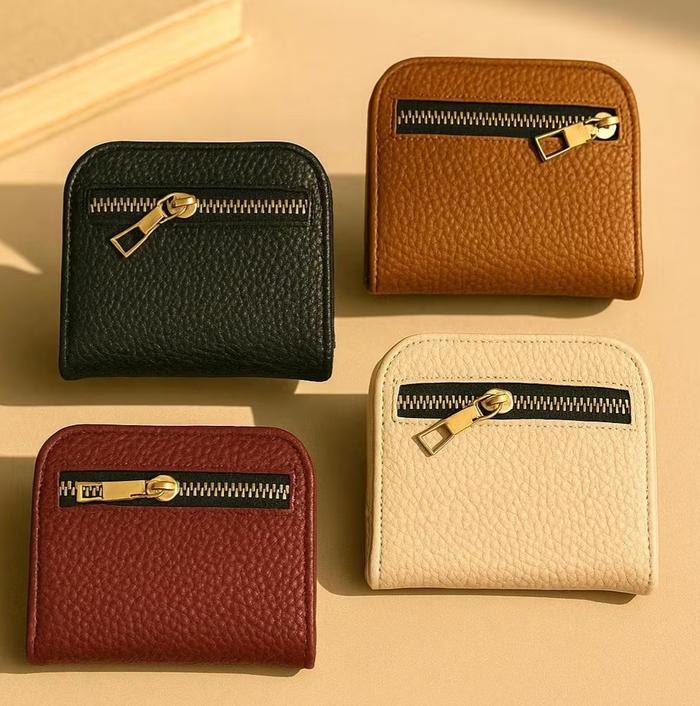 Dompet Kartu Wanita Simple / Dompet Mini Motif Kulit Jeruk