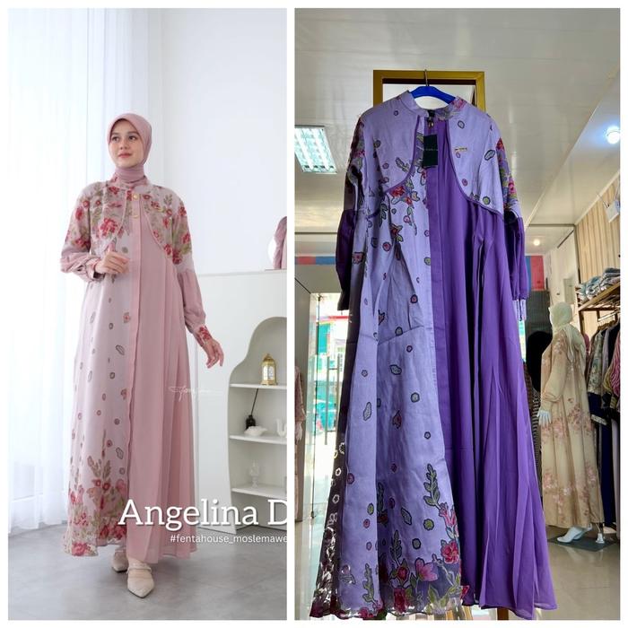 Angelina Dress Gamis Fenta HOuse  busui Original