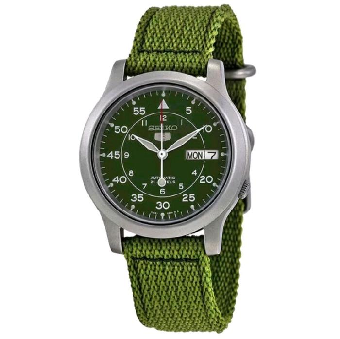 Jam Tangan Pria Seiko 5 SNK805K2 Automatic Green Dial Green Nylon Strap SNK805