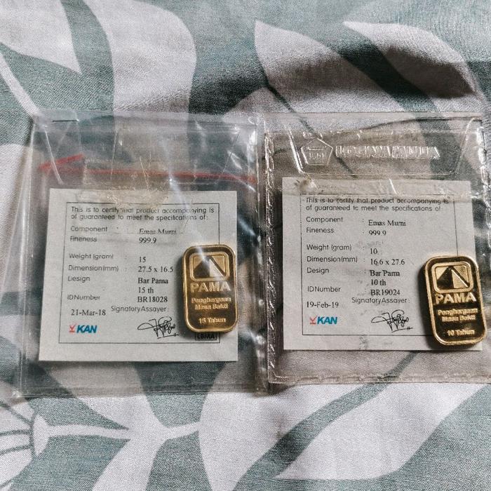 Emas LM Antam Retro 10 dan 15 gram PAMA