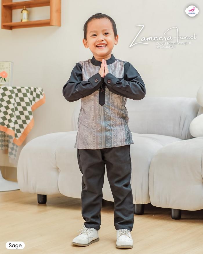 Koko Anak Laki-Laki Zameera Series | Kemko Anak Premium Bahan Dior Silk – Cocok untuk Lebaran 2026