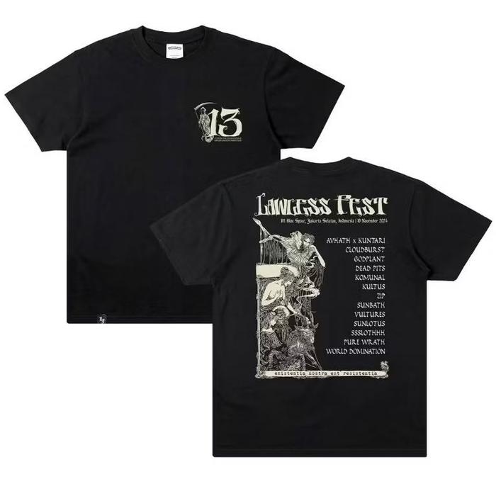 [HOT] Tshirt LAWLESS JAKARTA - LAWLESS FEST Limited | Lawless Jakarta Official Merchandise