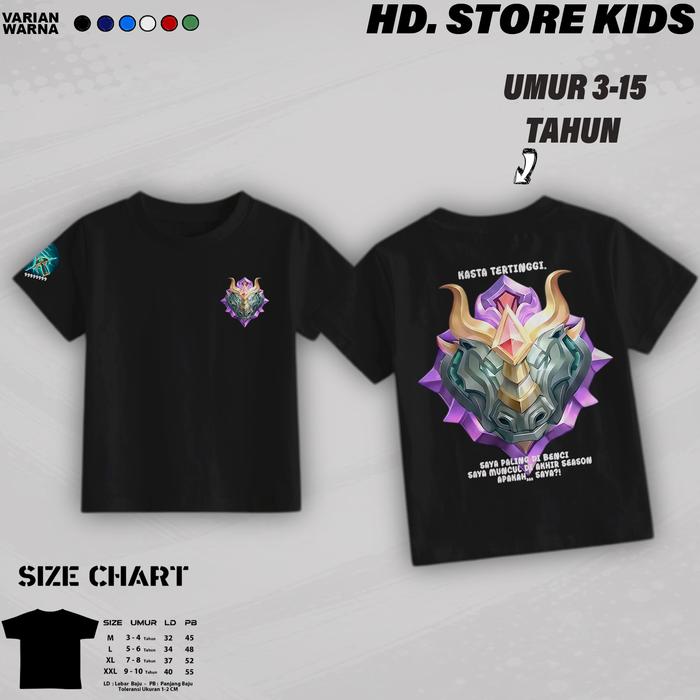 Hello Kids Baju Kaos Anak Atasan EPICAL GLORY Unisex Distro Premium Sablon DTF Kualitas Tinggi Bahan