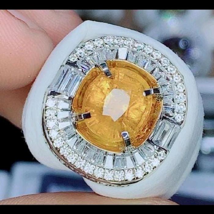 Natural  Tourmaline  + serti Gri Lab