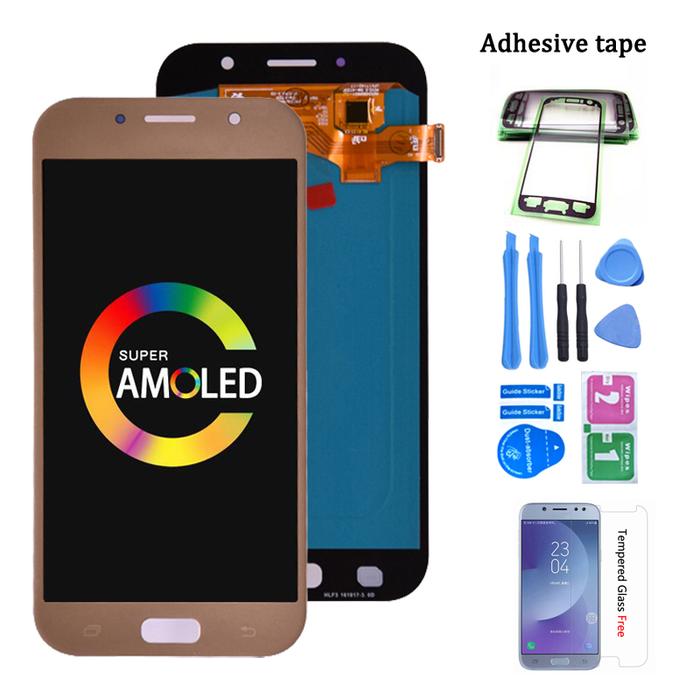 Super Amoled For Samsung Galaxy A7 2017 A720 A720F LCD Display Touch