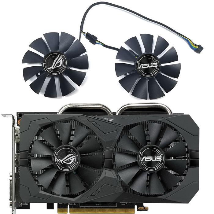NEW 75MM 4PIN T128010SH ROG-STRIX-RX560 460 GAMING GPU Fan，For ASUS ROG-STRIX-RX560 RX460 GAMING Gra