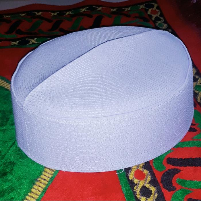 peci kopiah batok pendek putih super tinggi 6 cm(almustofa) anak2 remaja dan dewasa Peci Tebal Musli